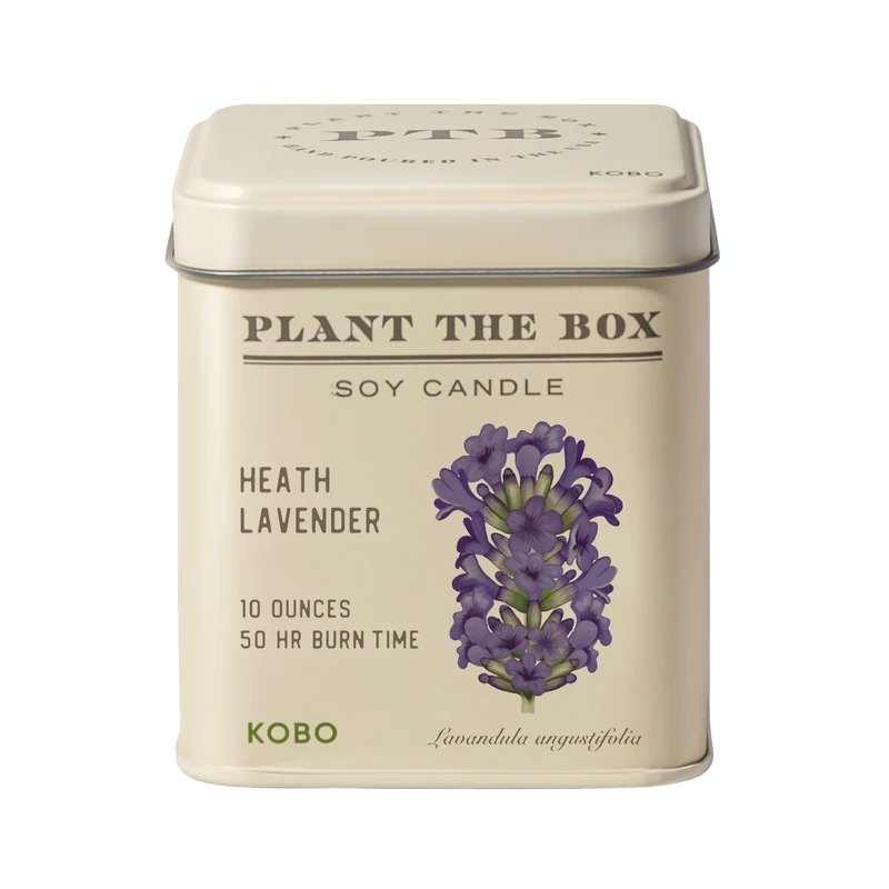 Heath Lavender Plant the Box tin candle